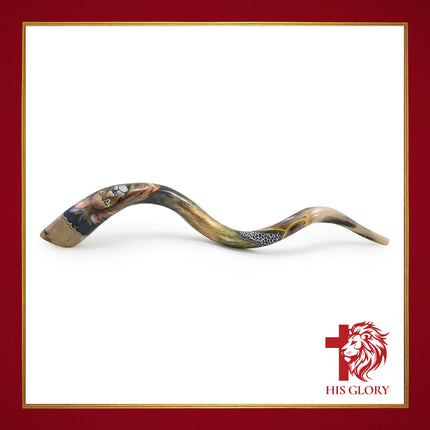 Hand Painted Lion of Judah Shofar - 40"
