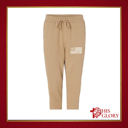 His Glory "Flag" Embroidered Unisex Sweatpants