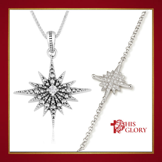 Silver Star of Bethlehem Bracelet/Pendant Bundle