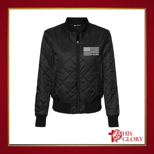 His Glory Women's Quilted Bomber Jacket