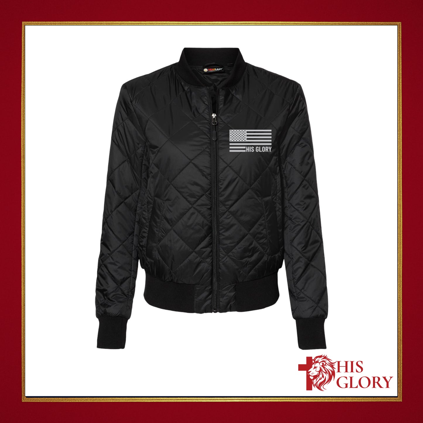 His Glory Women's Quilted Bomber Jacket