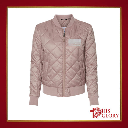 His Glory Women's Quilted Bomber Jacket