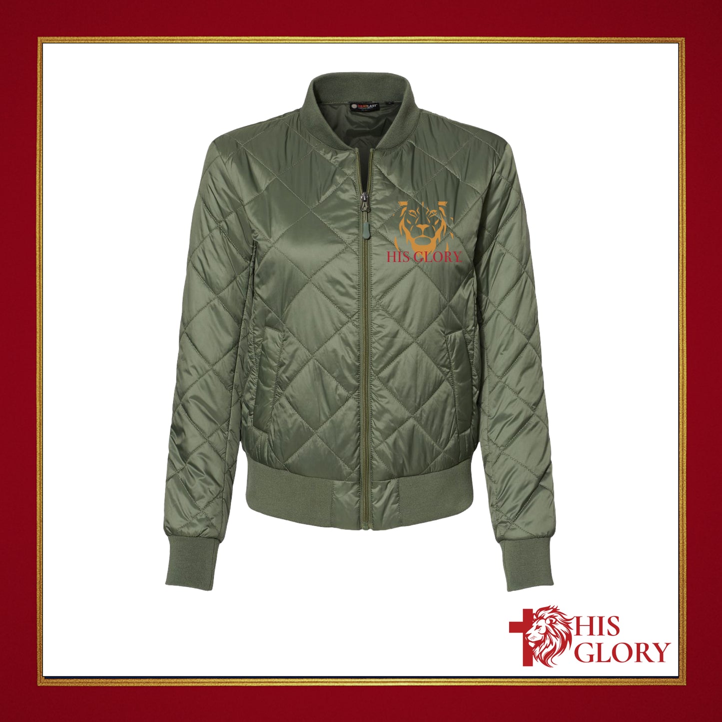 His Glory Women's Quilted Bomber Jacket