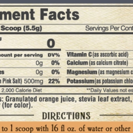 Clean Hydration Electrolytes - Orange