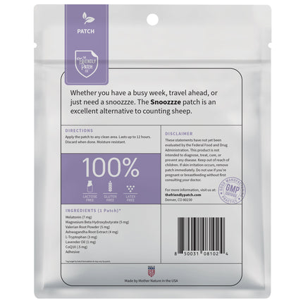 Snooze Sleep Patches: Melatonin, Ashwagandha & Magnesium - 28 Patches