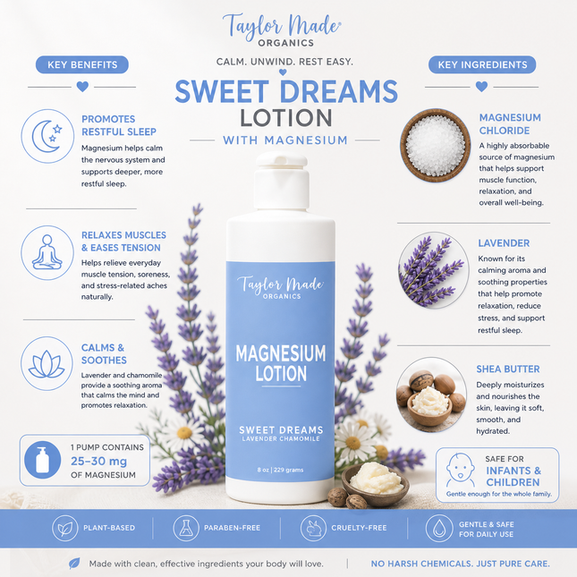 Sweet Dreams Organic Lotion + Magnesium