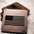 4 American Flag Coasters