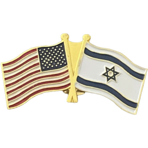 USA & Israel Duel Flag Pin