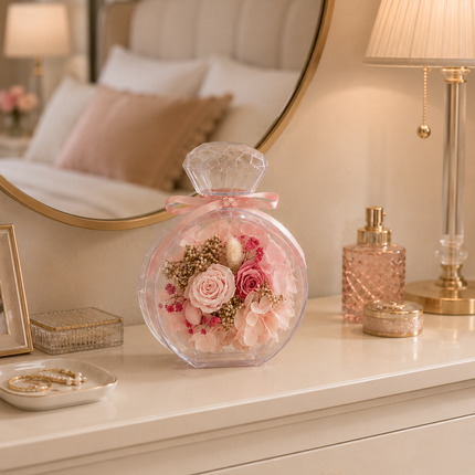 Lasting Flowers in a Perfume Bottle