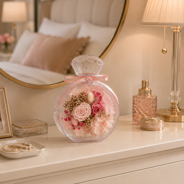 Lasting Flowers in a Perfume Bottle
