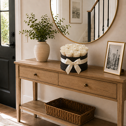 12 Lasting Roses in a Hatbox