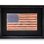 Red White Blue / Black Frame