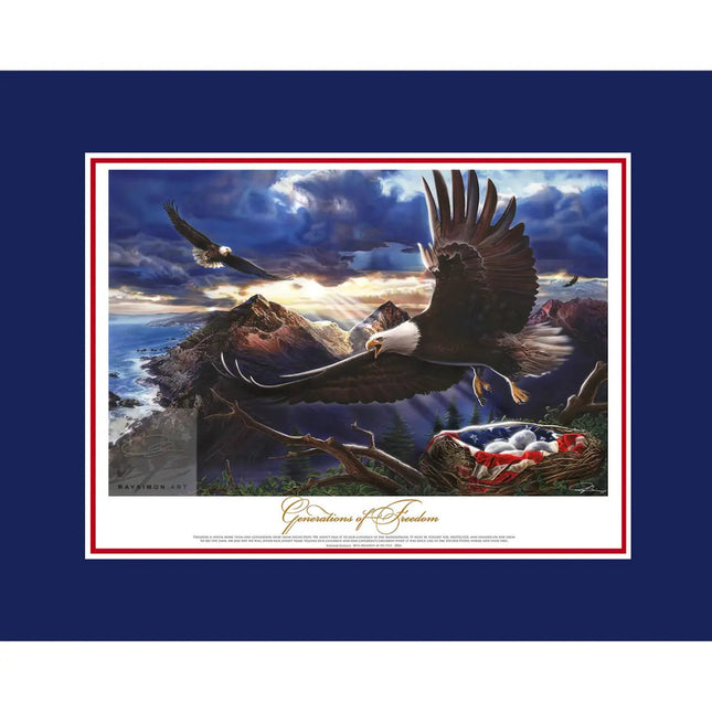 American Bald Eagle Painting - 'Generations of Freedom'