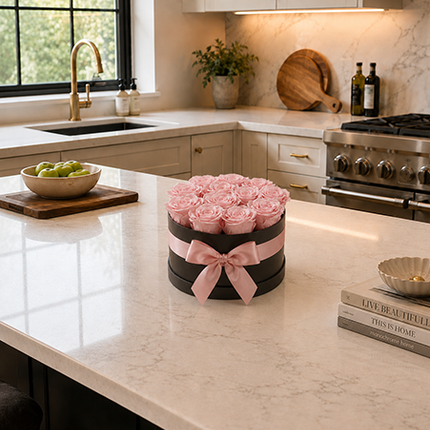12 Lasting Roses in a Hatbox
