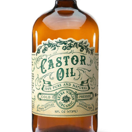 Organic Cold Pressed Hexane Free Castor Oil 16 oz