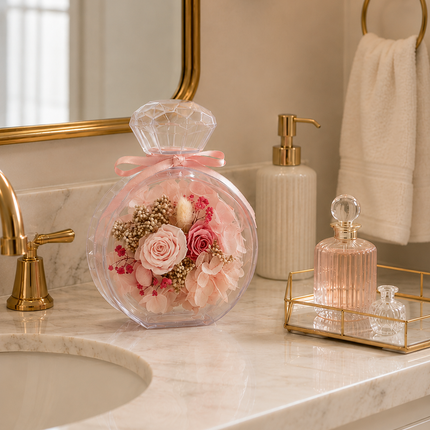 Lasting Flowers in a Perfume Bottle