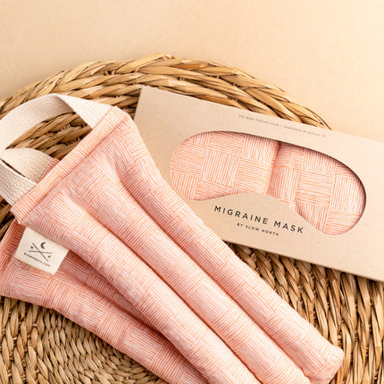 Eye Mask + Neck Wrap Bundle - Pink Pampas