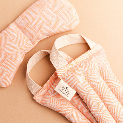 Eye Mask + Neck Wrap Bundle - Pink Pampas