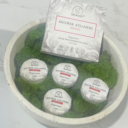 Shower Steamer & Bath Bomb - Revive / Peppermint