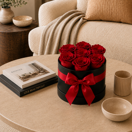 7 Lasting Roses in a Hatbox