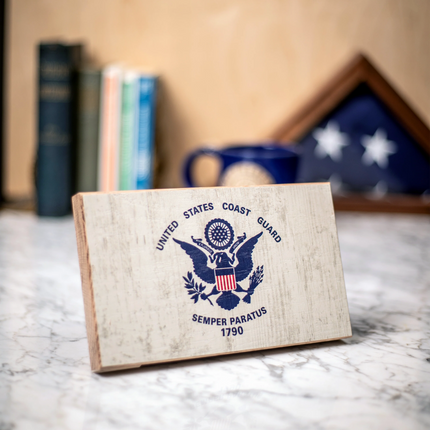 Collective - Coast Guard Wooden Desk Flag