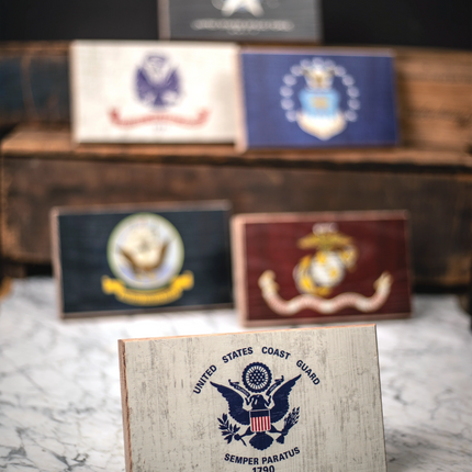 Collective - Coast Guard Wooden Desk Flag