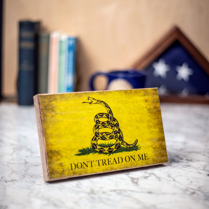 Collective - Gadsden Wooden Desk Flag