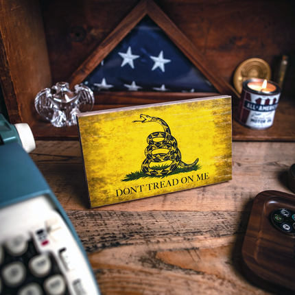 Collective - Gadsden Wooden Desk Flag