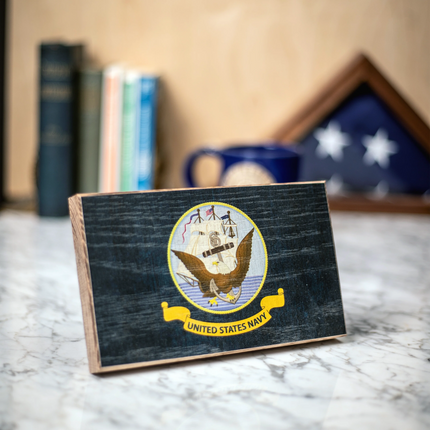 Collective - Navy Wooden Desk Flag