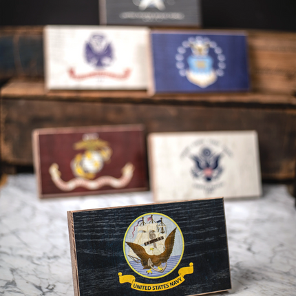 Collective - Navy Wooden Desk Flag