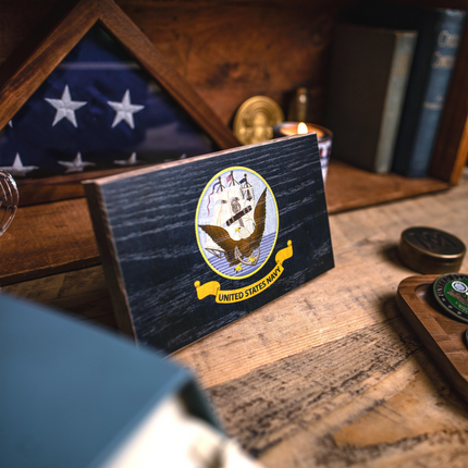 Collective - Navy Wooden Desk Flag