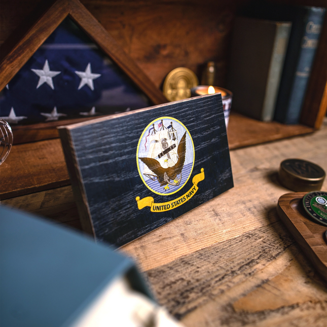 Collective - Navy Wooden Desk Flag