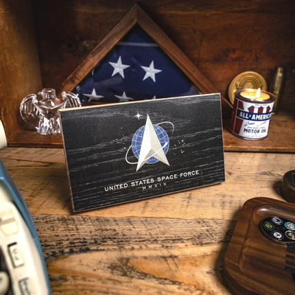 Collective - Space Force Wooden Desk Flag