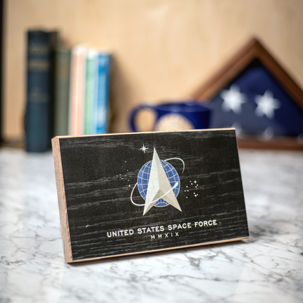 Collective - Space Force Wooden Desk Flag