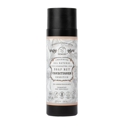 All Natural Soapnut CONDITIONER - UNSCENTED - wild fermented probiotics for your scalp