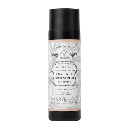 All Natural Soapnut SHAMPOO - UNSCENTED - wild fermented probiotics for your scalp