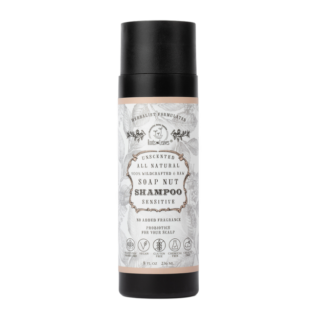 All Natural Soapnut SHAMPOO - UNSCENTED - wild fermented probiotics for your scalp