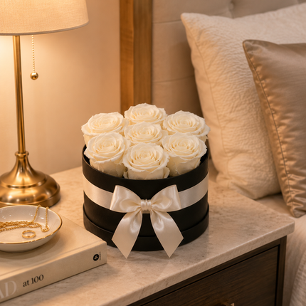 7 Lasting Roses in a Hatbox